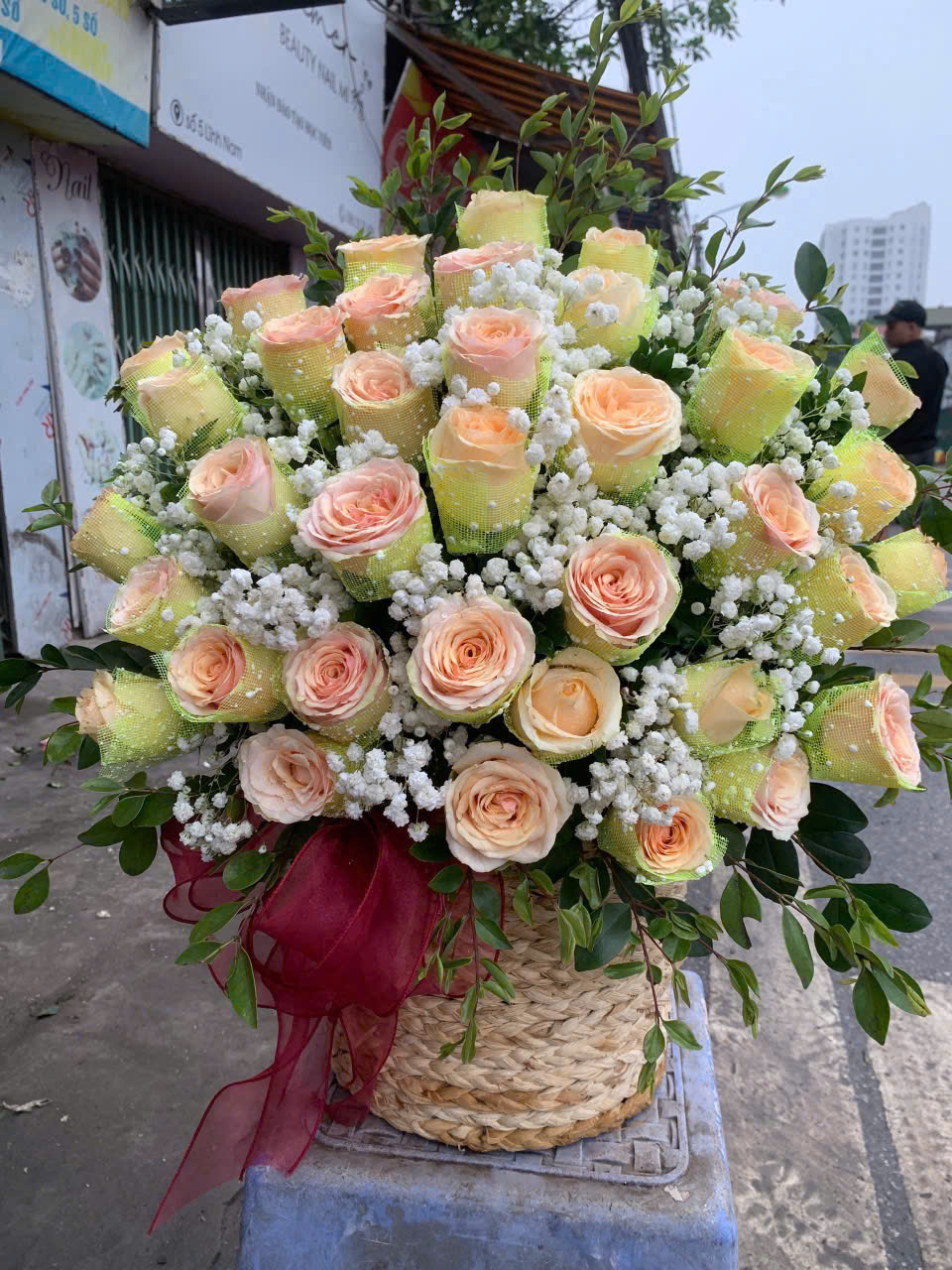 Giỏ Hoa Khai Trương - HNA.GHKT38