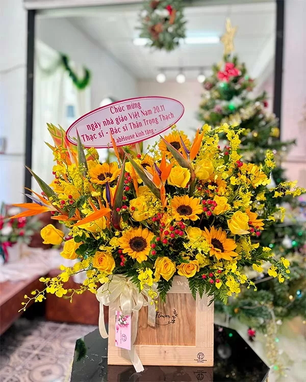 Giỏ Hoa Khai Trương - HNA.GHKT51
