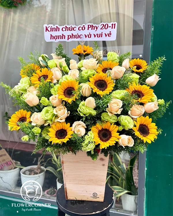 Giỏ Hoa Chúc Mừng - HNA.GHCM4