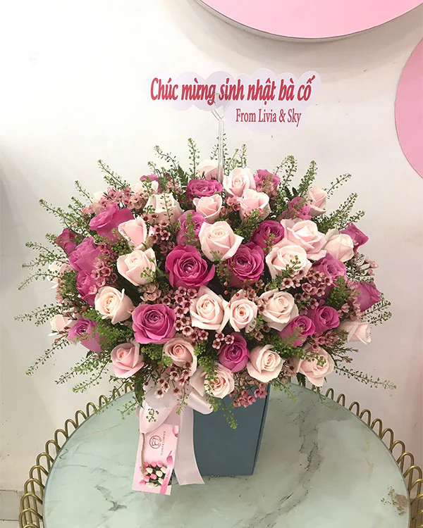 Giỏ Hoa Chúc Mừng - HNA.GHCM6