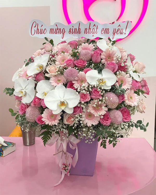 Giỏ Hoa Chúc Mừng - HNA.GHCM10